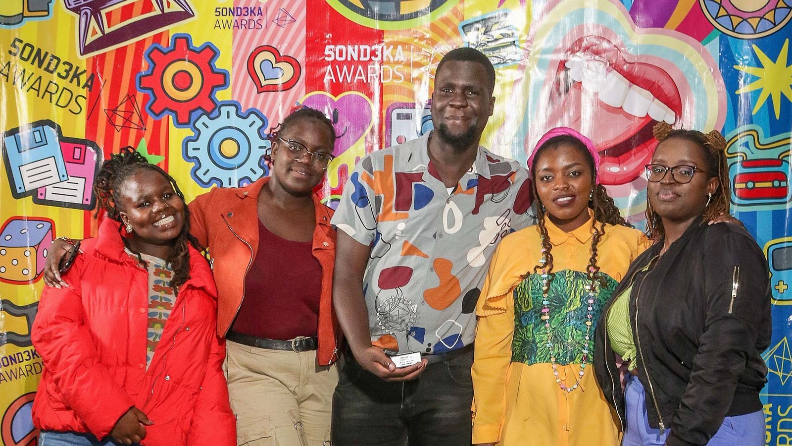 Cchora Studio team together at a creative awards event