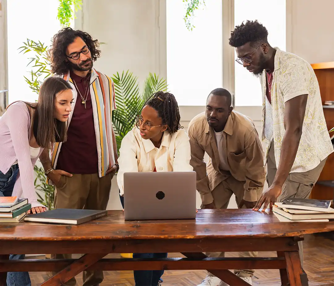 Business team using brand guidelines
