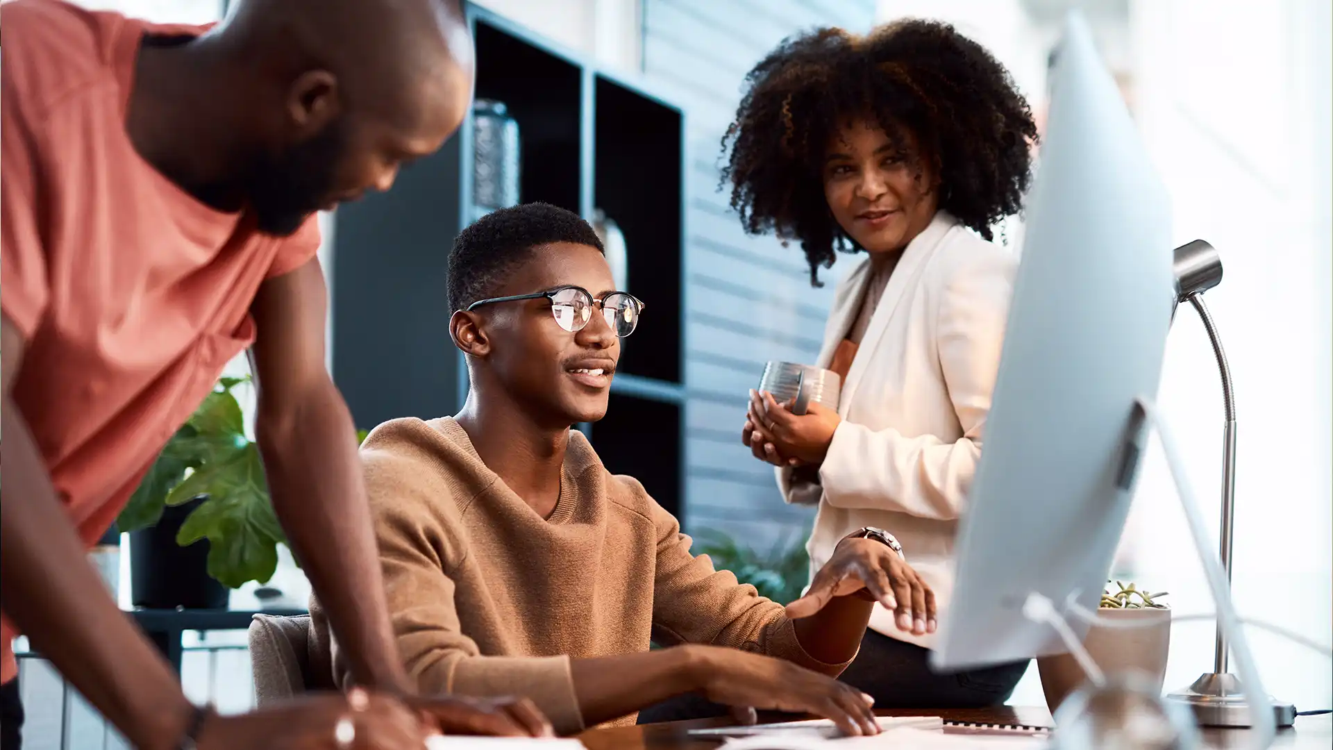 Small business team at work