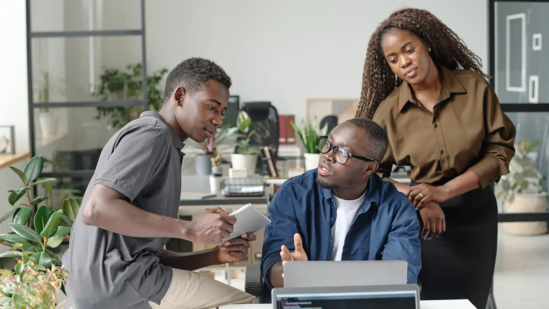 Small business team at work